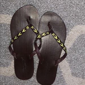 Brown American Eagle Flip Flops